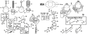 Austin-Healey Sprite 1958-1964 - Carburateurs & composants   Carburettors SU HS2 & HS4 6
