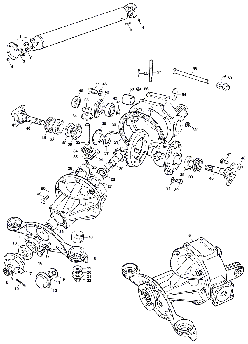Propshaft & differential - Differential & rear axle - Gearbox, clutch ...