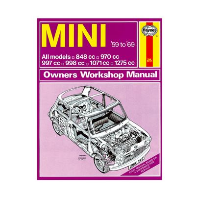 HAYNES MINI (59-69) WORKSHOP MANUAL 0527 190.205 Mini 1969-2000 spare parts HAYNES MINI (59-69) WORKSHOP MANUAL 0527 1