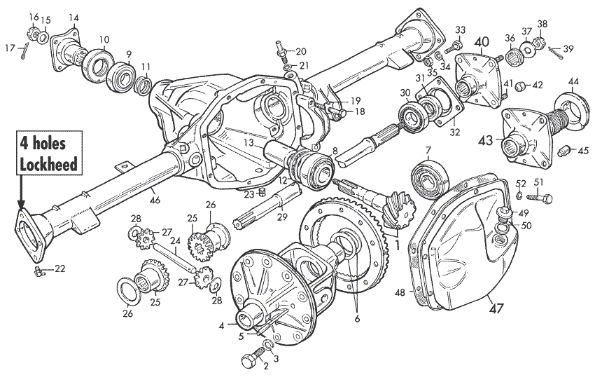 Lockheed rear axle - Differential & rear axle - Gearbox, clutch & axle ...