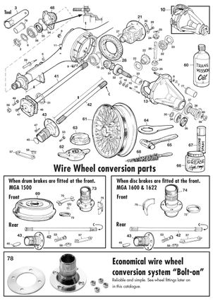 front wheel axle parts