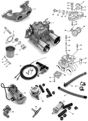 MGB 1962-1980 - Carburateurs & composants   Weber 45DCOE 1
