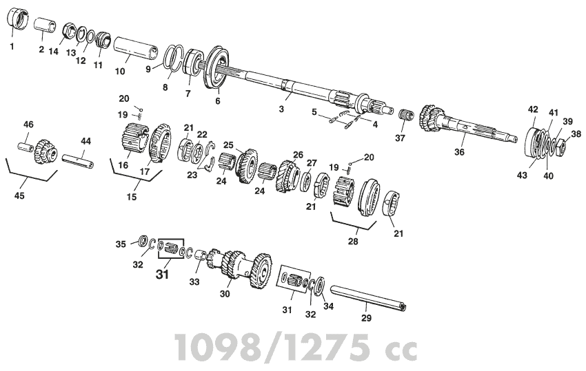MG Midget 1964-80 - Gearboxes & Gearbox parts