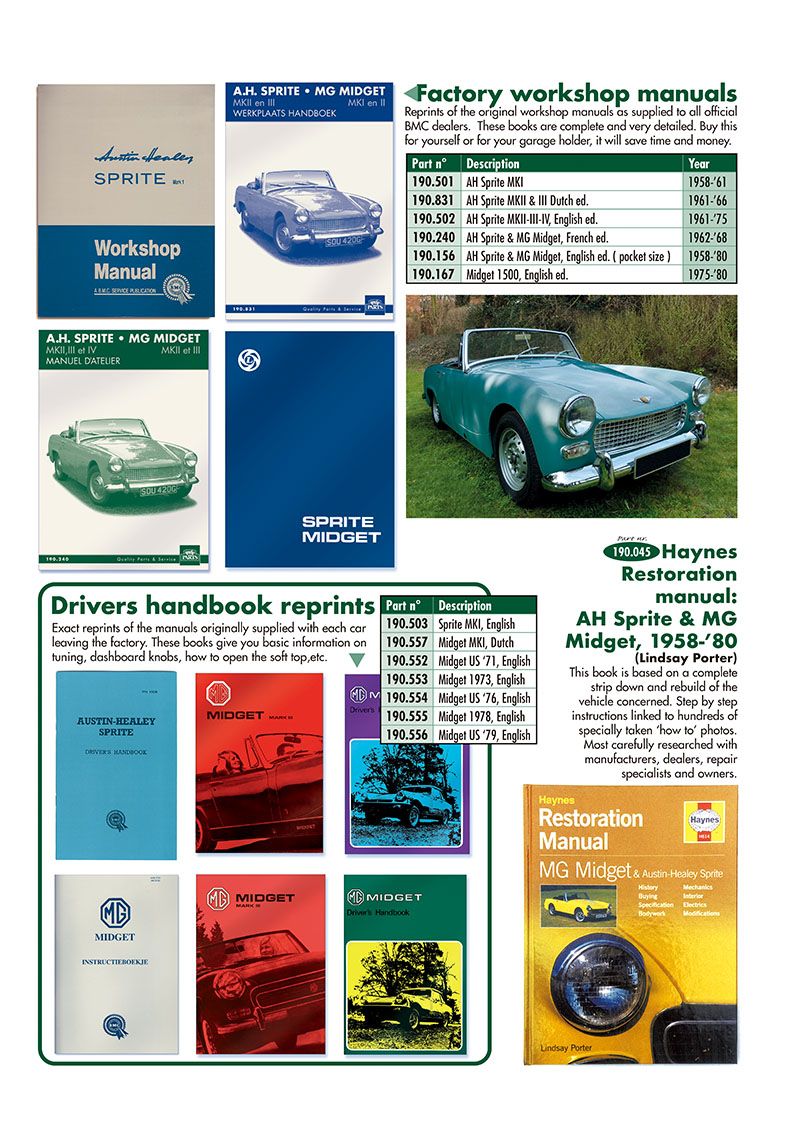 Manuals & handbooks - Books - Books & Driver accessories - MG