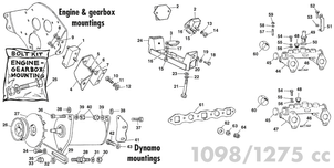 Austin-Healey Sprite 1958-1964 - Intake manifolds Carburettors SU HS2 & HS4 4