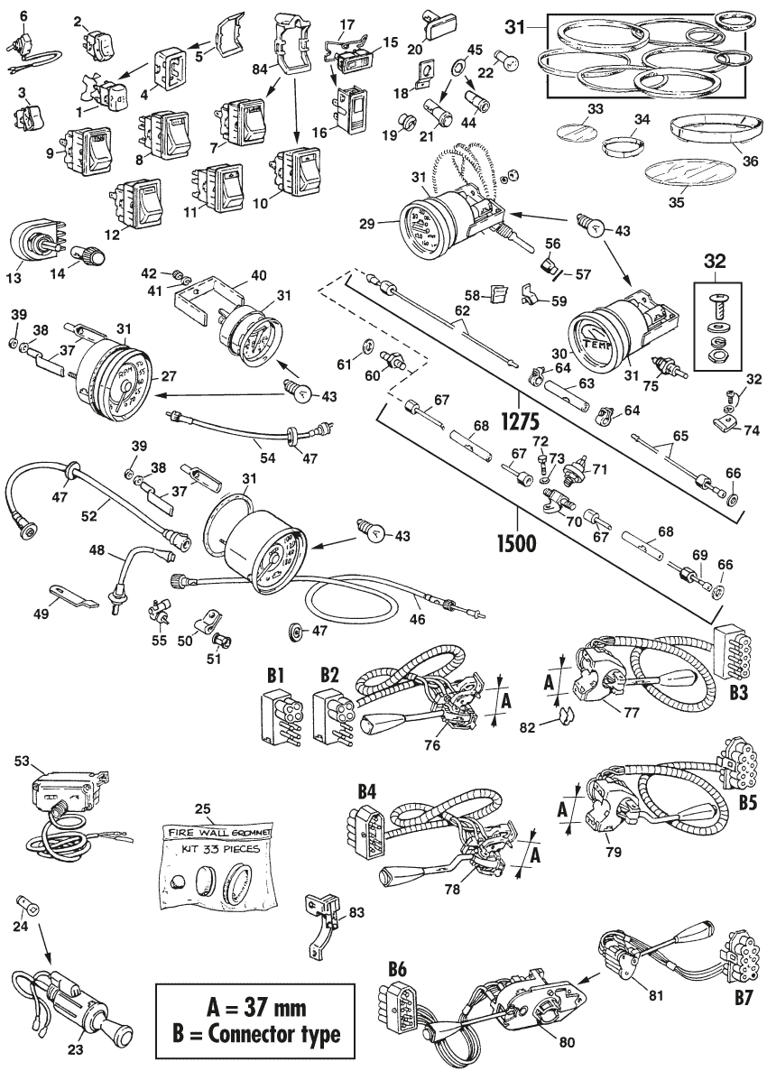 Dashboard components USA - Dashboard en componenten - Elektrisch - MG ...