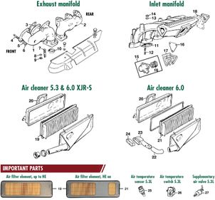 Jaguar XJS - Air filter boxes Manifolds 6 cyl 2