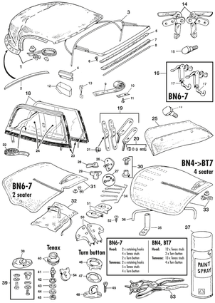 Austin Healey 100-4/6 & 3000 1953-1968 - Other interior parts & trim Interior accessories 9