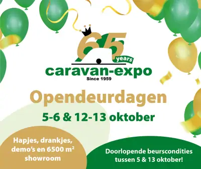 65 jaar bestaan Caravan-expo, allen welkom! 🤩🎉