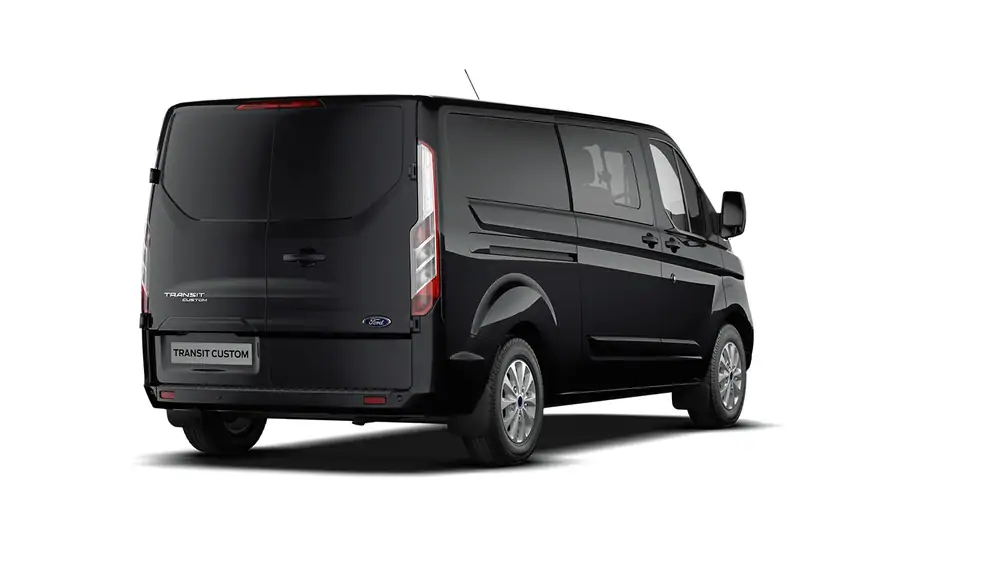 Nieuw Ford Transit custom 320L Multi use: bestelwagen met dubbele cabine L2 Limited A6 BYA - Metaalkleur: Agate Black 3
