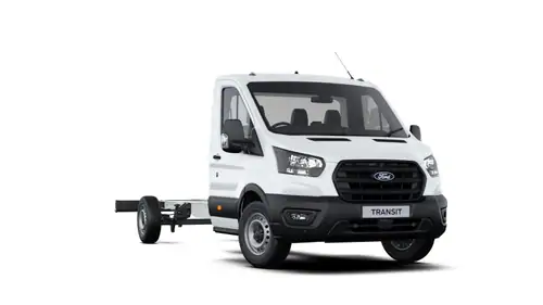 Nieuw Ford Transit 2t mca 350E Chassis enkele cabine L4 Trend M6 RWD 2.0 TD 130pk / 96 PN3GZ - "Frozen White" Speciale niet-metaalkleur
