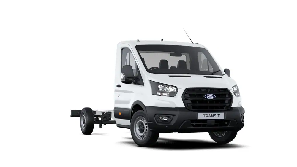 Nieuw Ford Transit 2t mca 350E Chassis enkele cabine L4 Trend M6 2.0 TD 130pk / 96kW N PN3GZ - "Frozen White" Speciale niet-metaalkleur 1