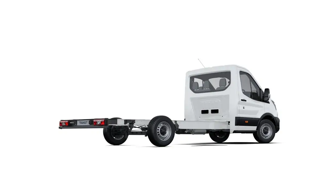 Nieuw Ford Transit 2t mca 350E Chassis enkele cabine L4 Trend M6 2.0 TD 130pk / 96kW N PN3GZ - "Frozen White" Speciale niet-metaalkleur 3