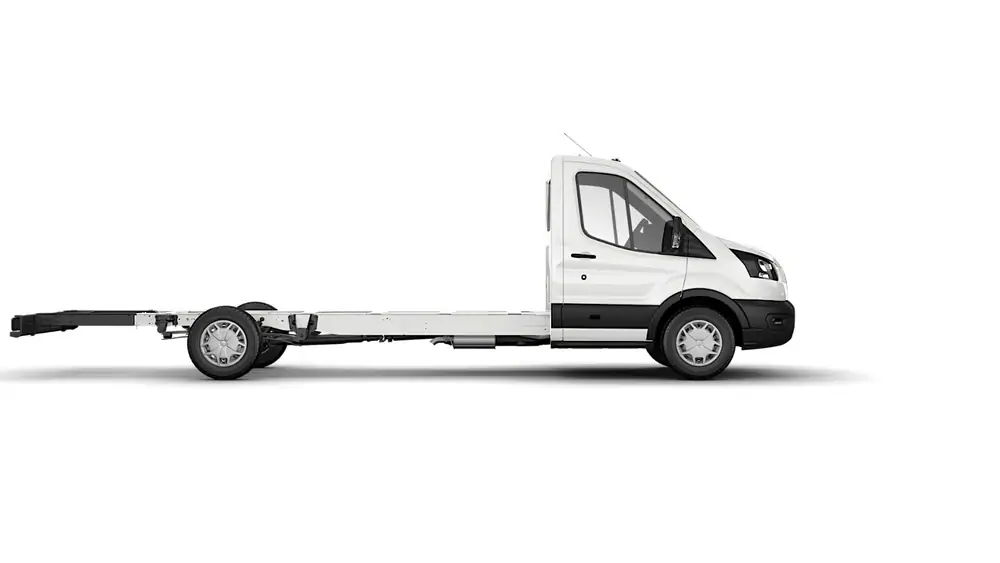 Nieuw Ford Transit 2t mca 350L Chassis enkele cabine L3 Trend M6 RWD 2.0 TD 165 pk N1 BAA - Frozen White 2