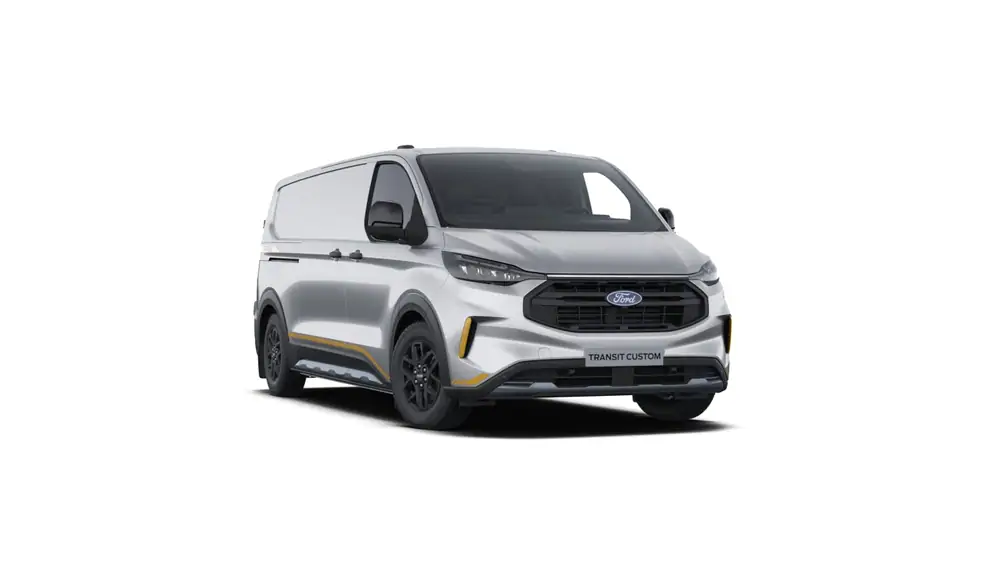 Nieuw Ford Transit custom v710 BESTELWAGEN 320L TRAIL 2.0TD150 T6.2 M6 FWD LWB 2.0 150pk PNZJB - MOONDUST SILVER 1