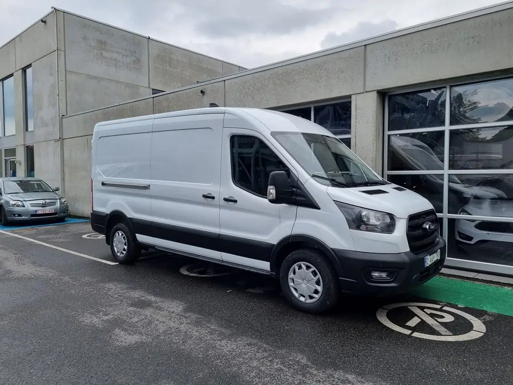 Occasie Ford Transit 2t mca 350L Gesloten bestelwagen L3 Trend M6 2.0 TD 130 pk N1 Euro BYW - niet-metaalkleur: Frozen White 2