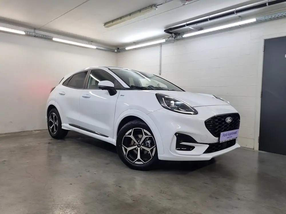 Demo Ford Puma mca ST-Line 1.0i EcoBoost mHEV 125pk / 92kW M6 PN3GZ - "Frozen White" Speciale niet-metaalkleur 2