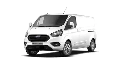 Nieuw Ford Transit custom 320L Gesloten bestelwagen L2 Limited M6 2.0 TD 170 pk N1 Eur AXW - niet-metaalkleur: Frozen White