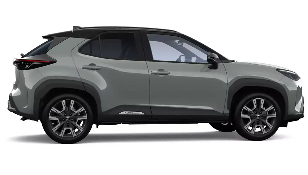 Nieuw Toyota Yaris cross B-SUV 1.5 TNGA HEV 130 2WD CVT Style LHD M21 - Urban Khaki/ Black 3