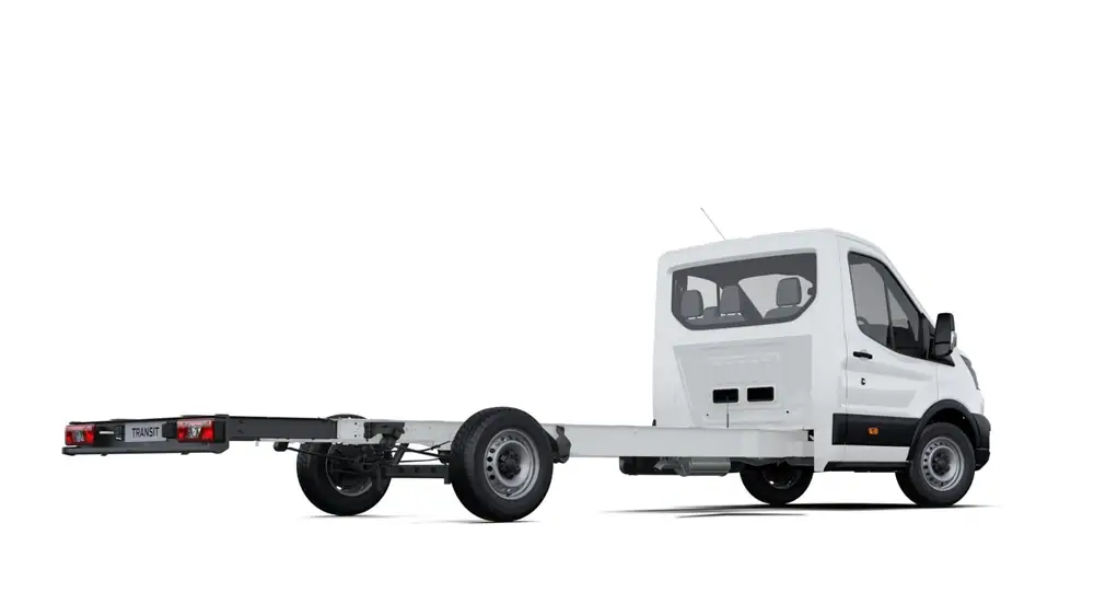 Nieuw Ford Transit 2t mca 350E Chassis enkele cabine L4 Trend M6 RWD 2.0 TD 130pk / 96 PN3GZ - "Frozen White" Speciale niet-metaalkleur 3