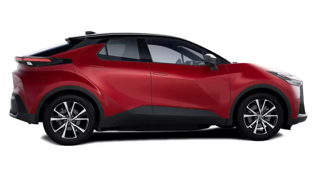 Nieuw Toyota C-hr phev SUV LWB 2.0L PHEV CVT Dynamic Plus Bi-To 2TB - Emotional red II  / black rf 3