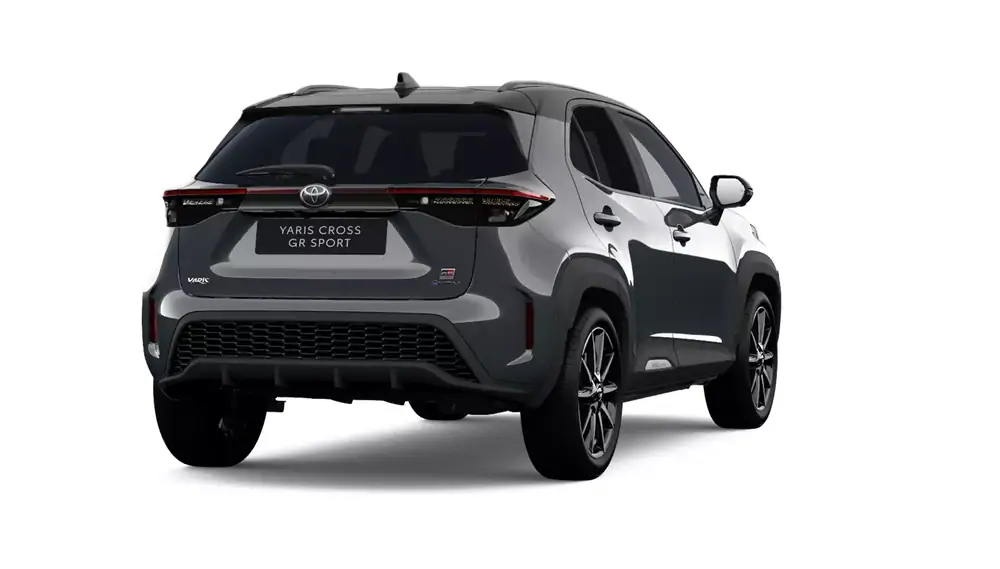Nieuw Toyota Yaris cross B-SUV 1.5 TNGA HEV 130 2WD CVT GR Sport M29 - Storm Grey Metallic / Black 4