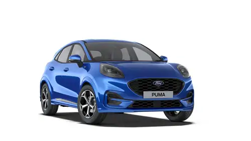 Nieuw Ford Puma mca ST-Line X 1.0i EcoBoost mHEV 125pk / 92kW A7 4FZ - "Desert Island Blue" Exclusieve metaalkleur
