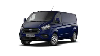 Nieuw Ford Transit custom 320L Gesloten bestelwagen L2 Limited M6 2.0 TD 170 pk N1 Eur BYD - niet-metaalkleur: Blazer Blue