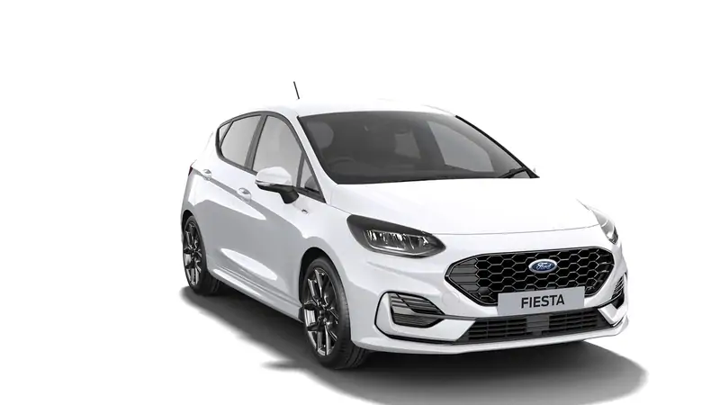 Nieuw Ford Fiesta mca ST-Line 1.0i EcoBoost mHEV 125pk / 92kW M6 - 5d US5 - Niet-metaalkleur "Frozen White" 1