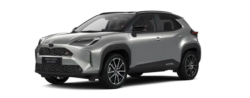 Nieuw Toyota Yaris cross B-SUV 1.5 TNGA HEV 2WD CVT GR Sport Bi-t 2VU - Silver Metallic / Black 1