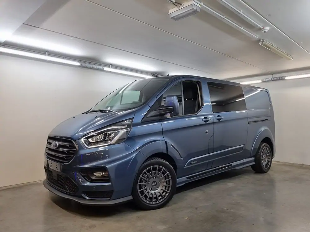 Nieuw Ford Transit custom 320L Multi use: bestelwagen met dubbele cabine L2 Limited A6 BYB - Metaalkleur: Chrome Blue 1