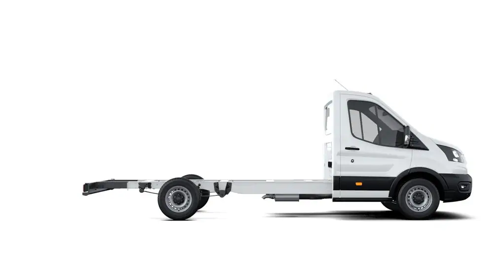 Nieuw Ford Transit 2t mca 350E Chassis enkele cabine L4 Trend M6 2.0 TD 130pk / 96kW N PN3GZ - "Frozen White" Speciale niet-metaalkleur 2