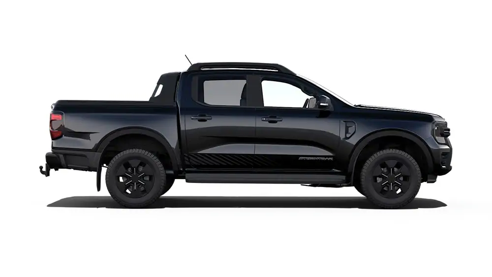 Nieuw Ford P703 ranger Dubbele Cabine Stormtrak 2.3 PHEV 281ps/207kW - A10 e-4WD PN4GM - "Agate Black" Metaalkleur 2