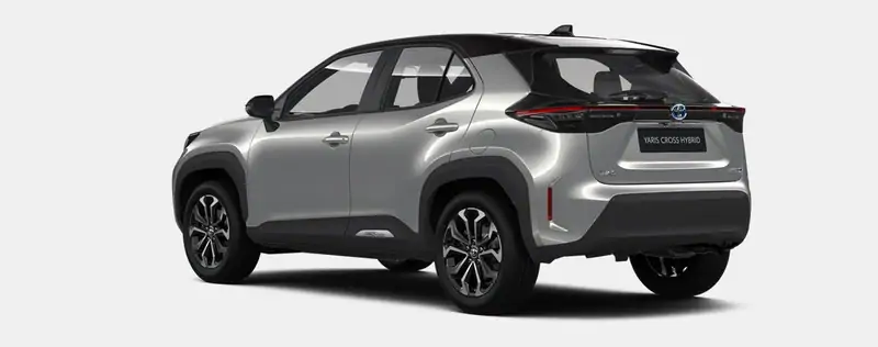 Nieuw Toyota Yaris cross B-SUV 1.5 TNGA HEV 2WD CVT Dynamic Plus 2VU - Silver Metallic / Black 2