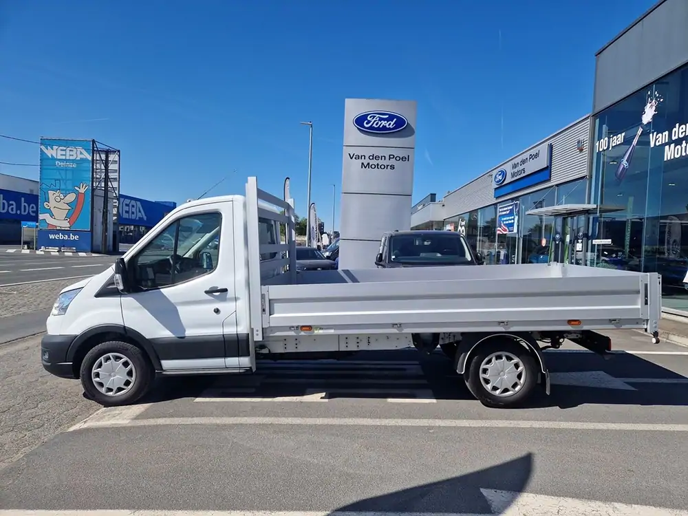 Occasie Ford Transit 2t mca 350L Chassis enkele cabine L3 Trend/met laadbak M6 2.0 TD 13 AXW - niet-metaalkleur: Frozen White 2