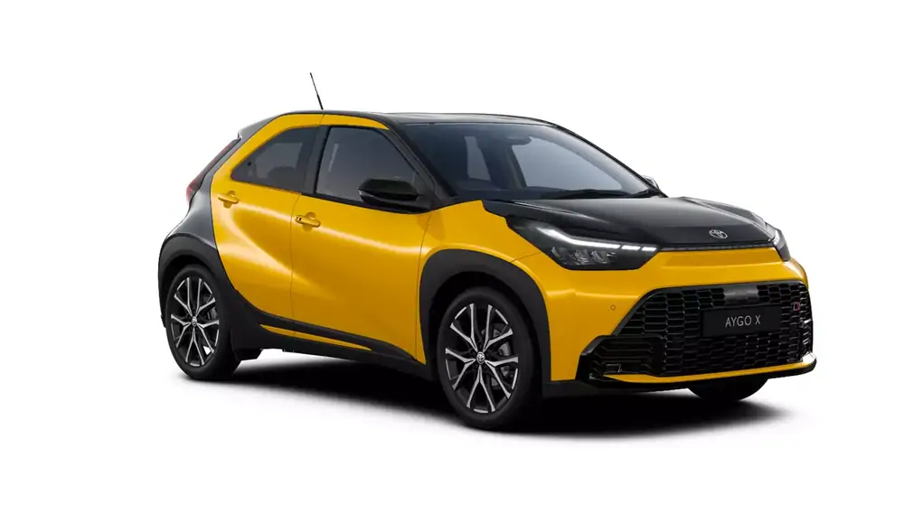 Nieuw Toyota Aygo x Hatchback 1.5 TNGA HEV CVT GR Sport LHD M50 - Mustard Metallic / Black 2