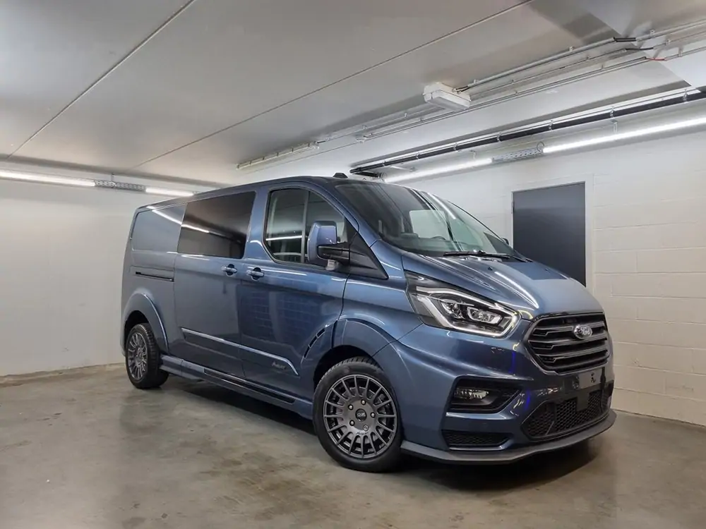 Nieuw Ford Transit custom 320L Multi use: bestelwagen met dubbele cabine L2 Limited A6 BYB - Metaalkleur: Chrome Blue 2