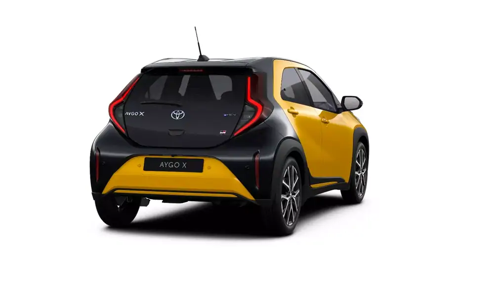 Nieuw Toyota Aygo x Hatchback 1.5 TNGA HEV CVT GR Sport LHD M50 - Mustard Metallic / Black 4