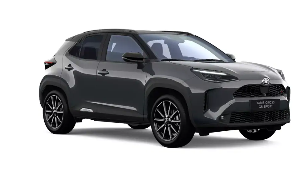 Nieuw Toyota Yaris cross B-SUV 1.5 TNGA HEV 130 2WD CVT GR Sport M29 - Storm Grey Metallic / Black 2