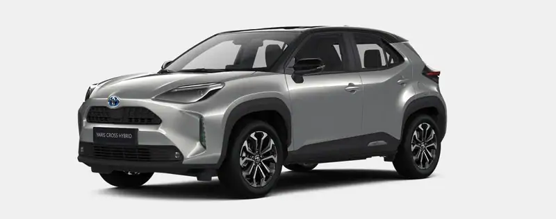 Nieuw Toyota Yaris cross B-SUV 1.5 TNGA HEV 2WD CVT Dynamic Plus 2VU - Silver Metallic / Black 1