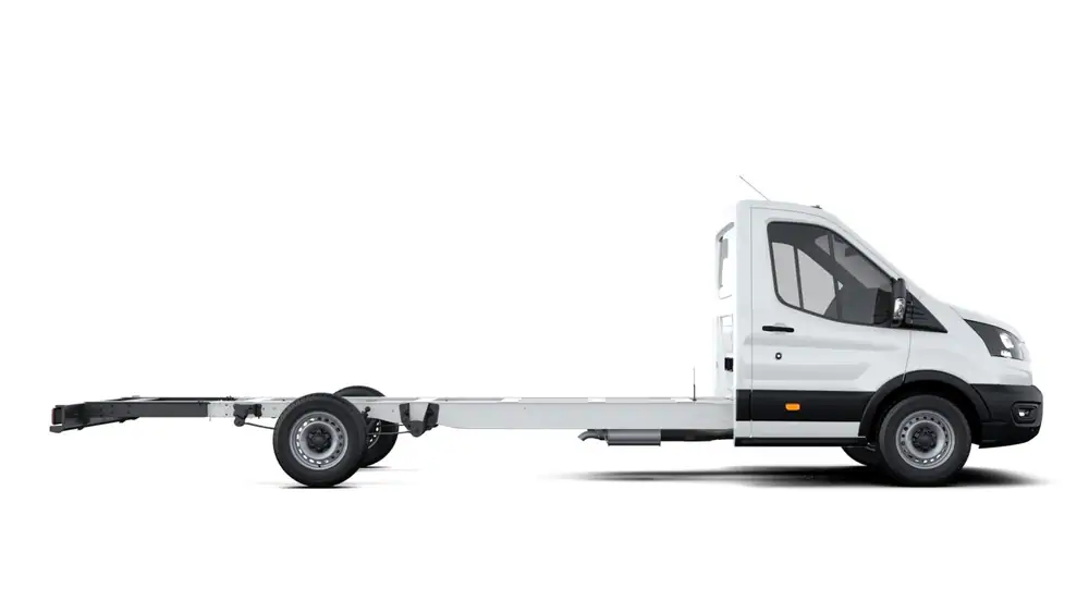 Nieuw Ford Transit 2t mca 350E Chassis enkele cabine L4 Trend M6 RWD 2.0 TD 130pk / 96 PN3GZ - "Frozen White" Speciale niet-metaalkleur 2