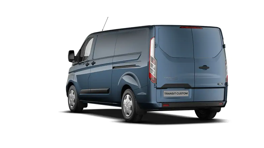 Nieuw Ford Transit custom 320L Gesloten bestelwagen L2 Trend M6 2.0 TD 130 pk N1 Euro BYB - Metaalkleur: Chrome Blue 2