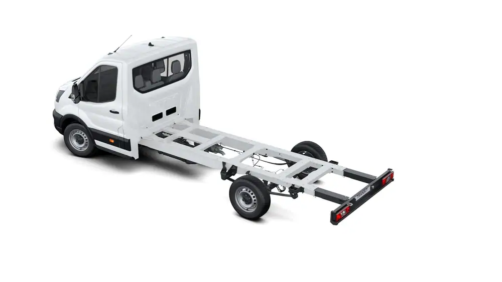 Nieuw Ford Transit 2t mca 350E Chassis enkele cabine L4 Trend M6 2.0 TD 130pk / 96kW N PN3GZ - "Frozen White" Speciale niet-metaalkleur 4