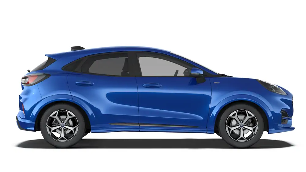 Nieuw Ford Puma mca ST-Line 1.0i EcoBoost mHEV 125pk / 92kW A7 4FZ - "Desert Island Blue" Exclusieve metaalkleur 3