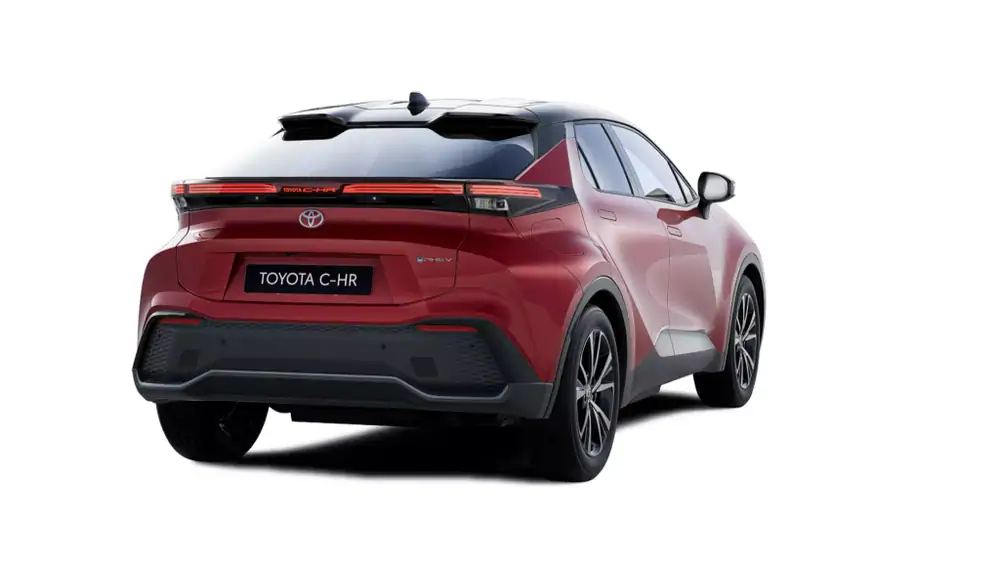 Nieuw Toyota C-hr phev SUV LWB 2.0L PHEV CVT Dynamic Plus Bi-To 2TB - Emotional red II  / black rf 4