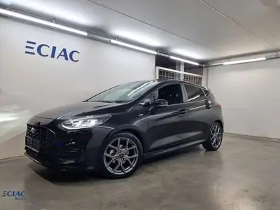 Occasie Ford Fiesta mca ST-Line 1.0i EcoBoost mHEV 125pk / 92kW A7 JKD - Metaalkleur "Agate Black"
