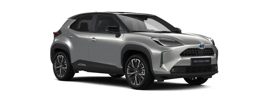 Nieuw Toyota Yaris cross B-SUV 1.5 TNGA HEV 2WD CVT Elegant Bi-To 2VU - Silver Metallic / Black 4