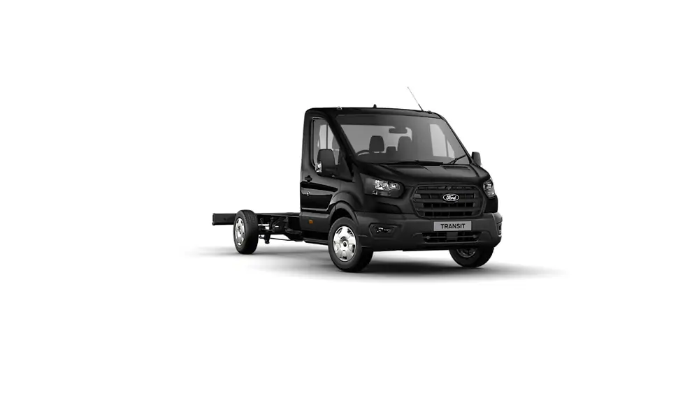 Nieuw Ford Transit 2t mca 350E Chassis enkele cabine L4 Trend M6 RWD 2.0 TD 165 pk N1 PN4GM - Agate Black Metallic 1
